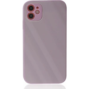 Apple iPhone 12 Kılıf Kamera Korumalı Arkası 9h Temperli Cam Yüzey Soft Tasarım Glass Kapak