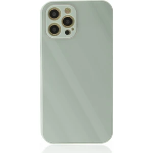 Apple iPhone 12 Pro Max Kılıf Kamera Korumalı Arkası 9h Temperli Cam Yüzey Soft Tasarım Glass Kapak