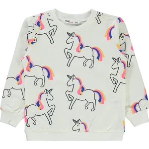 Civil Girls Kız Çocuk Sweatshirt 2-5 Yaş Ekru