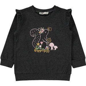 Civil Girls Kız Çocuk Sweatshirt 2-5 Yaş Antrasit