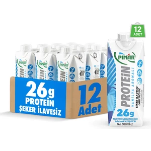 Vanilya Aromalı Proteinli Süt 500 ml x 12 Adet