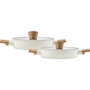 Swiss Crystal Almond Cream Indüksiyon Tabanlı  Sahan 4 Parça set