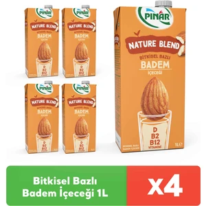 Nature Blend Bitkisel Bazlı Badem İçeceği 1 L Vegan Laktozsuz x 4 Adet