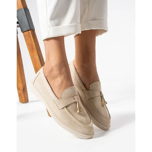 Nevanın Butiği Toka Detaylı Rahat Kalıp Süet Kadın Loafer Ayakkabı