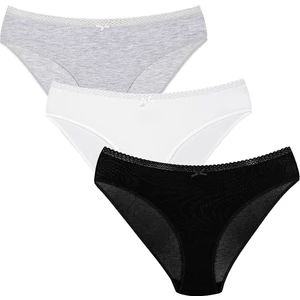 Desensiz Koton Kadın Slip Pure 3'lü Külot