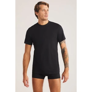 Kısa Kol Sıfır Yaka Koton  Modal Erkek Eduardo 2'li T-Shirt