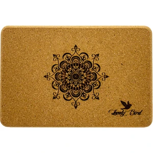 Lovely Bird Mandala Desenli Mantar Yoga Bloku 750 Gram Kaymaz Yüzey ile Denge Destekleyici