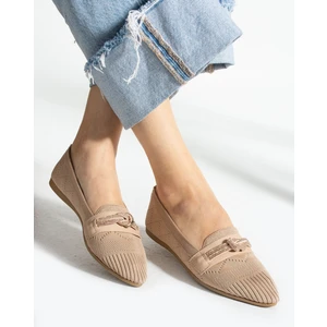 Nevanın Butiği Kadın Triko Sivri Burun Günlük Burgu Taş Tokalı Triko Babet Ev Babeti