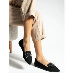 Nevanın Butiği Sivri Burun Şık Bıyık Tokalı Kadın Babet Ev Babeti