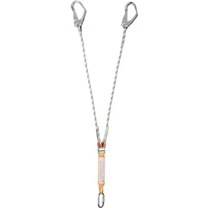 EKS 242-3 ŞOK EMİCİLİ VE ÇELİK KARABİNALI ÇİFT BACAKLI DİKİŞLİ LANYARD