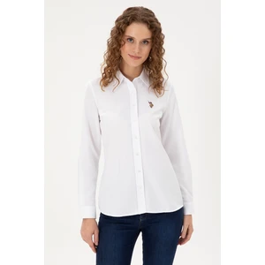 U.S. Polo Assn. Kadın Beyaz Gömlek Basic 50295704-VR013