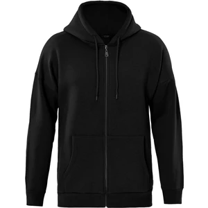 Fermuarlı Kapüşonlu Oversize Sweatshirt - Siyah