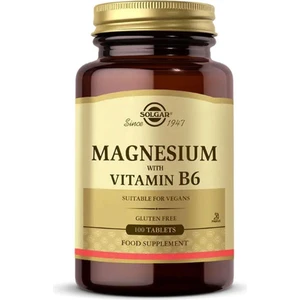 Magnesium With Vitamin B6 100 Tablet Magnezyum ile B6 Vitamini Içeren Takviye.