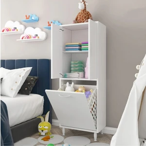 Azzuri Furniture Kopya - Azzuri Home  Infinity Kirli Çamaşır Sepetli Banyo Kiler Oyuncak Çok Amaçlı Dolap Azr-10-11