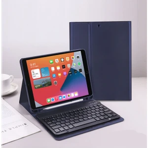 Redmud Teknoloji Apple Ipad 7.nesil 8.nesil 9.nesil 10.2 '' Uyumlu Bluetooth Özellikli Kalem Bölmeli Klavyeli Kılıf