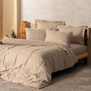 Panemo Plaıd Reaktif Nevresim Takımı - Vizon