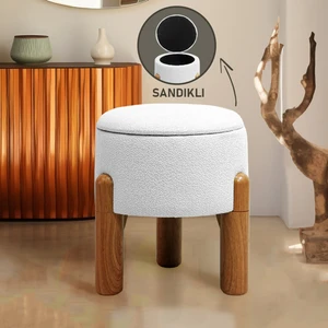 Liva Bohem Sandıklı Puf, Kırık Beyaz