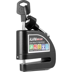 ISO9001 Kalite 6mm Çelik Pim Motosiklet Bisiklet Scooter Alarmı Disk Fren Kilit Alarmlı Motor Kilidi