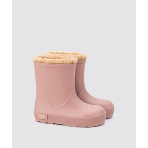 W10306 Yogi Borreguito Igor Marka Içi Kürklü Unisex Çocuk Yağmur Çizmesi Pudra