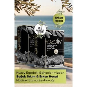 2023-2024 Sezon Erken Hasat Soğuk Sıkım Zeytinyağı 2'li 2 LT