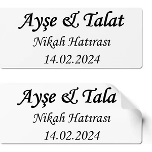 Söz, Nişan, Kına, Düğün, Mevlüt, Sünnet, Okul, Nikah Şekeri Isim Etiketi, Beyaz Yapışkanlı Kağıt, Sticker, Kişiye Özel