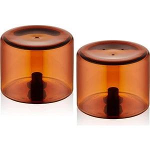 The Mia Yuvarlak Tuzluk Biberlik 2li Set Amber 6x5 cm