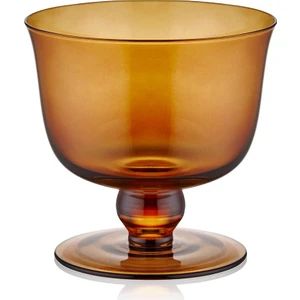 The Mia Ayaklı Tatlı Kasesi Amber 11X10 cm