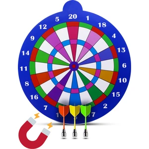 Mıknatıslı Dart Seti Mini Boy Dart Oyunu Duvara Zarar Vermeyen Iğnesiz Dart Atma 3 Oklu Çap: 28 cm