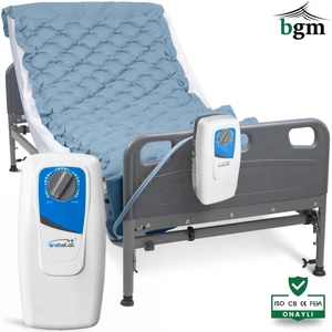 Havalı Yatak Baklava Tipi Havalı Hasta Yatagı Şişme Yatak Mavi Renk