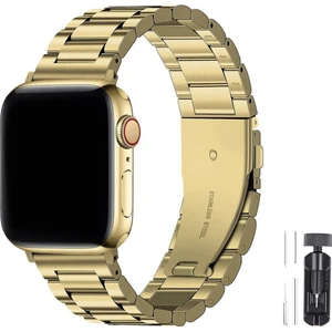 Apple Watch Seri 10 46 mm ile Uyumlu Paslanmaz Çelik Kordon ve Kayış Ayarlama Aparatı