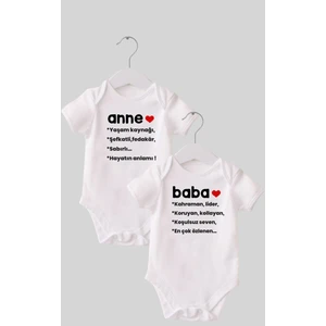 Outdoor One Organik %100 Pamuk Anne Baba Kalpli Baskılı Bebek Body Zıbın ZBN207
