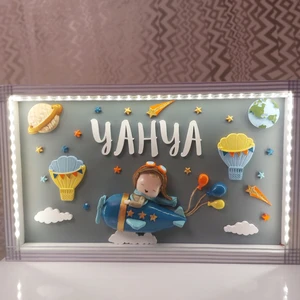 Bba Sanatsal Bebek Ledli Kapı Süsü Kişiye Özel