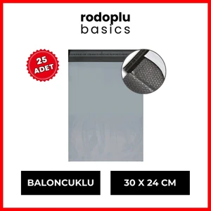 Rodoplu Basics | Kargo Poşeti, Yırtılmaya - Darbeye Dayanıklı Patpat, Baloncuklu Naylon Poşet, 30 x 24 Cm, 25 Adet