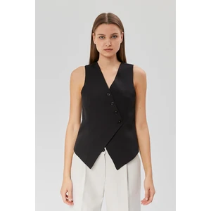 Kadın Regular V Yaka Düğmeli Yelek