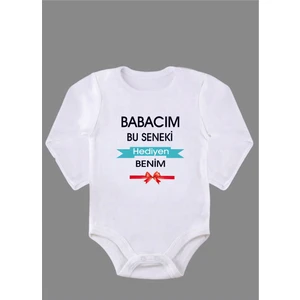 Outdoor One Uzun Kollu  Organik Pamuk Baskılı Bebek Body Çıtçıtlı Zıbın ZBN036