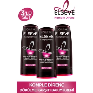 L'Oréal Paris 3'Lü L'oréal Paris Elseve Komple Direnç Dökülme Karşıtı Bakım Kremi 390 Ml Seti