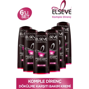 L'Oréal Paris 6'Lı L'oréal Paris Elseve Komple Direnç Dökülme Karşıtı Bakım Kremi 390 Ml Seti