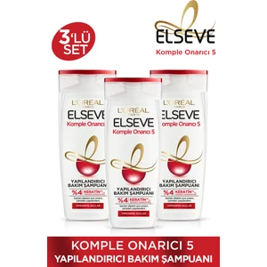 L'Oréal Paris 3'Lü L'oréal Paris Elseve Komple Onarıcı 5 Yapılandırıcı Bakım Şampuanı 390 Ml Seti