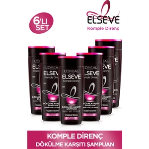 L'Oréal Paris 6'Lı L'oréal Paris Elseve Komple Direnç Dökülme Karşıtı Şampuan 390 Ml Seti