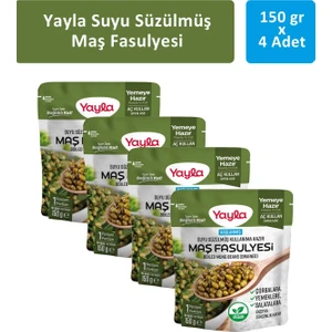Suyu Süzülmüş Haşlanmış Maş Fasulyesi 150 gr x 4 Adet