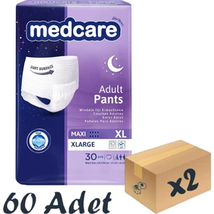 Maxi Emici Külot - Yetişkin Hasta Bezi - Xlarge Beden - 8 Damla - 30'lu Paket x 2 Adet