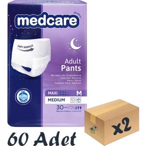 Maxi Emici Külot - Yetişkin Hasta Bezi - Medium Beden - 8 Damla - 30'lu Paket x 2 Adet