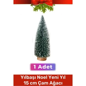 Mini Çam Masaüstü Minyatür Dekorasyon Küçük Süs Kar Yeni Yıl Noel Yapay Sedir Ağacı 15CM 1 Adet
