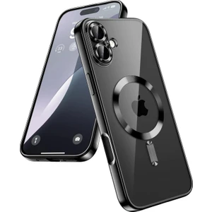 Apple iPhone 16 Plus Kılıf Kamera Lens Korumalı Renkli Magsafe Şarj Uyumlu Şeffaf Silikon