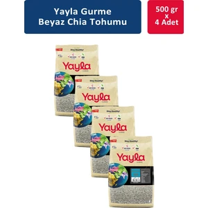 Gurme Beyaz Chia Tohumu 500 gr x 4 Adet