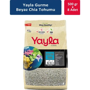 Gurme Beyaz Chia Tohumu 500 gr x 8 Adet