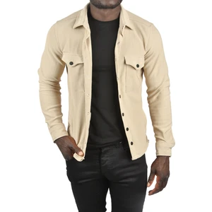 Örme Kumaş Gömlek Yaka Cepli Çıtçıtlı Slim Fit Spor Ceket 2500558