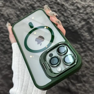 iPhone 11 Uyumlu Kılıf Klon Stantlı + Lens Korumalı Magsafe Kapak