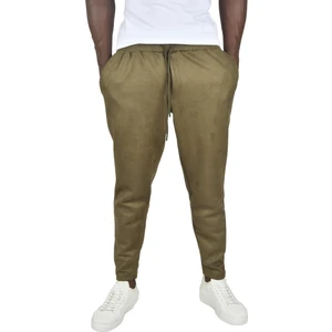 Beli Lastikli Bağcıklı Kırışmayan Süet Kumaş Rahat Kesim Dar Paça Spor Pantolon 2505556