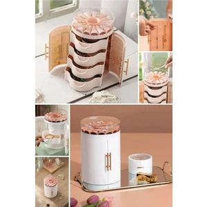 Çekmeceli Kapaklı Askılı Takı Mücevherat Bijuteri Aksesuar Düzenleyici Organizer